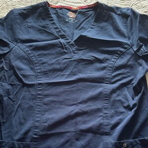 Dickies Women's Classic Navy V-Neck Scrub top